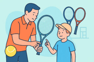 Junioritennismailan koko iän mukaan – mitoitus