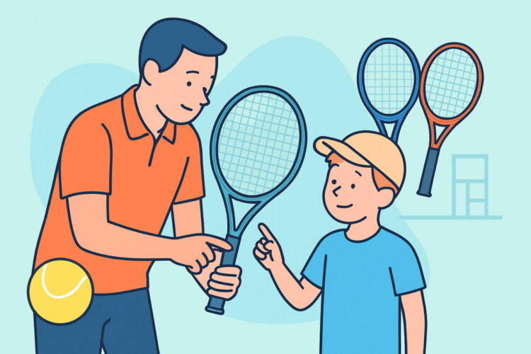 Junioritennismailan koko iän mukaan – mitoitus