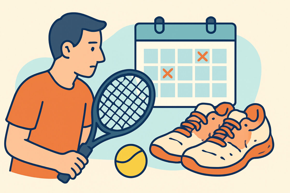 Tenniskenkien kuluminen ja vaihtoaikataulu