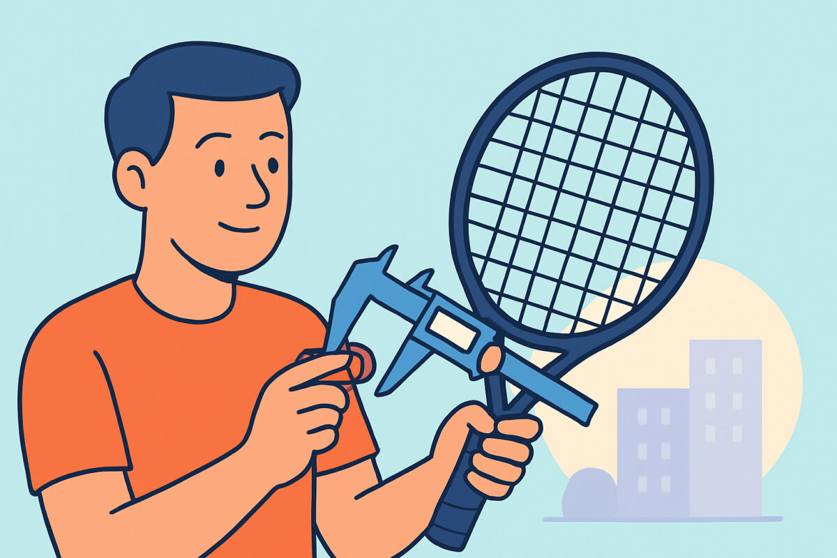 Tennismailan kahvan paksuus – mittausvinkit